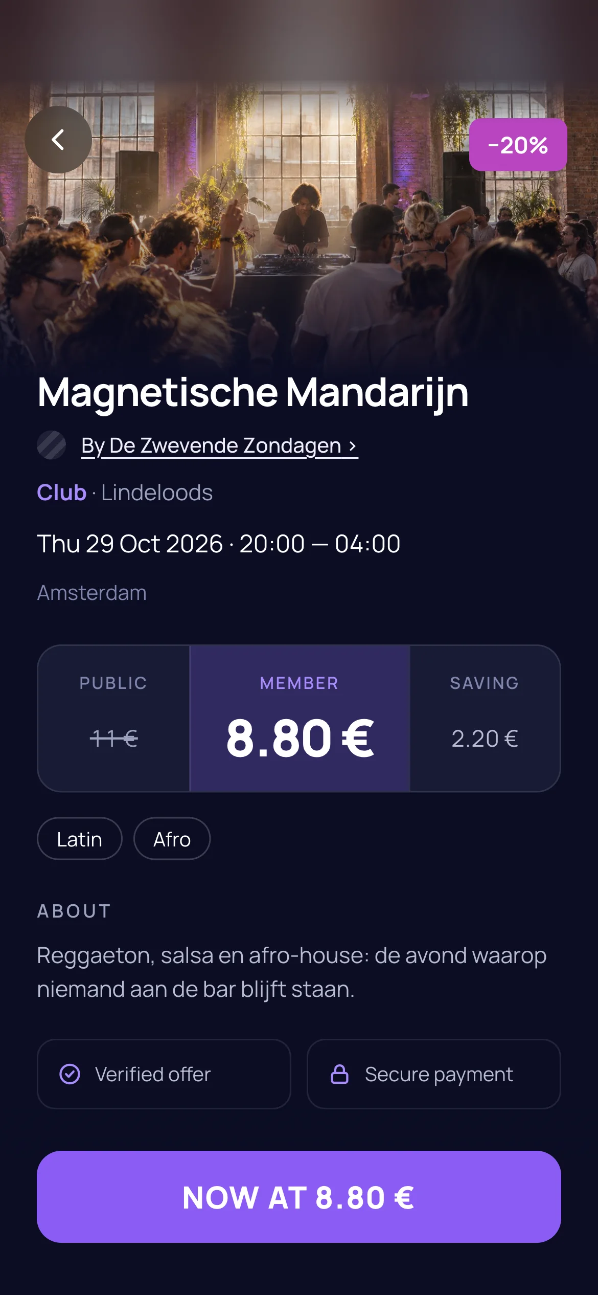 De besloten club van EVENT+